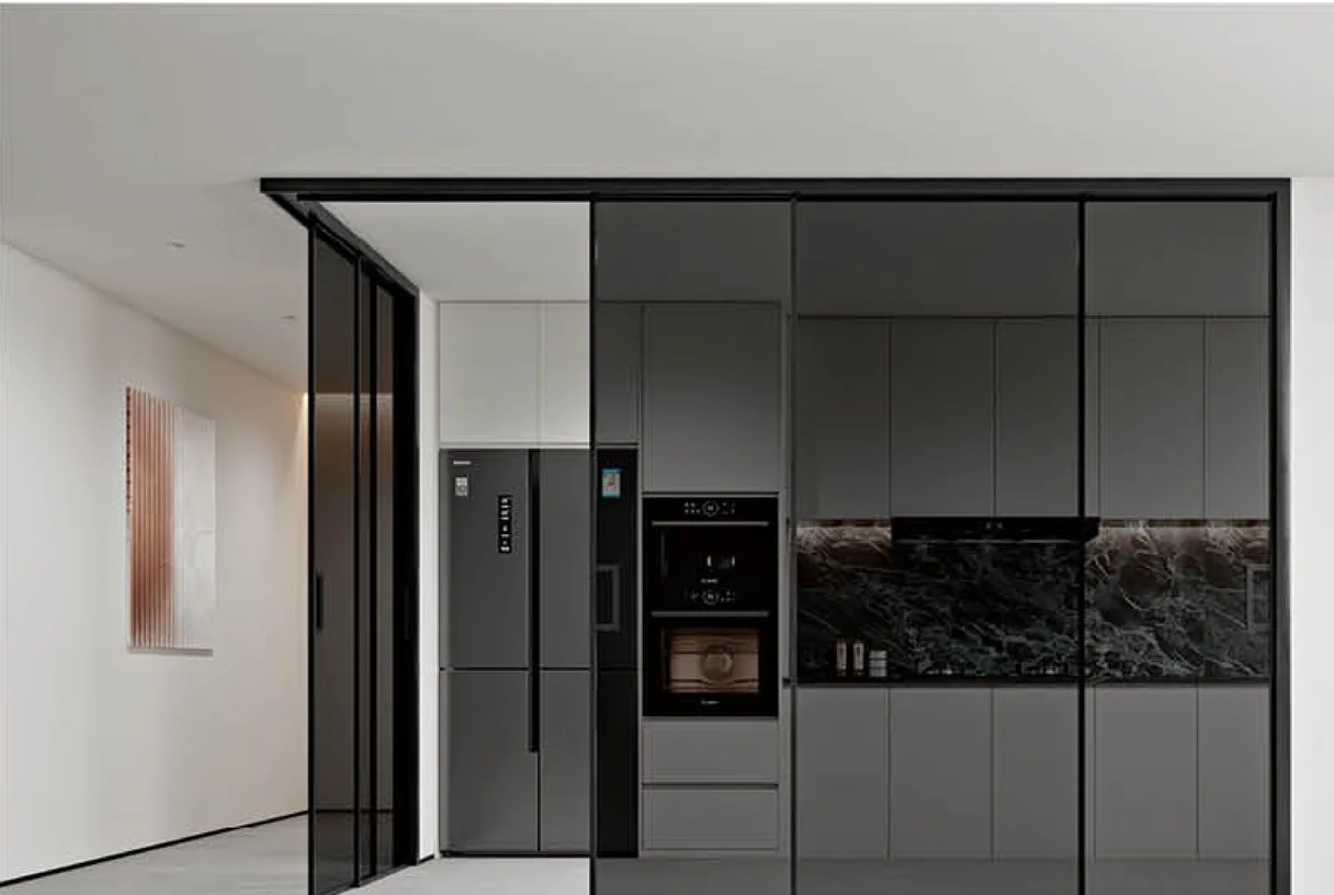 3516 aluminium door detail view
