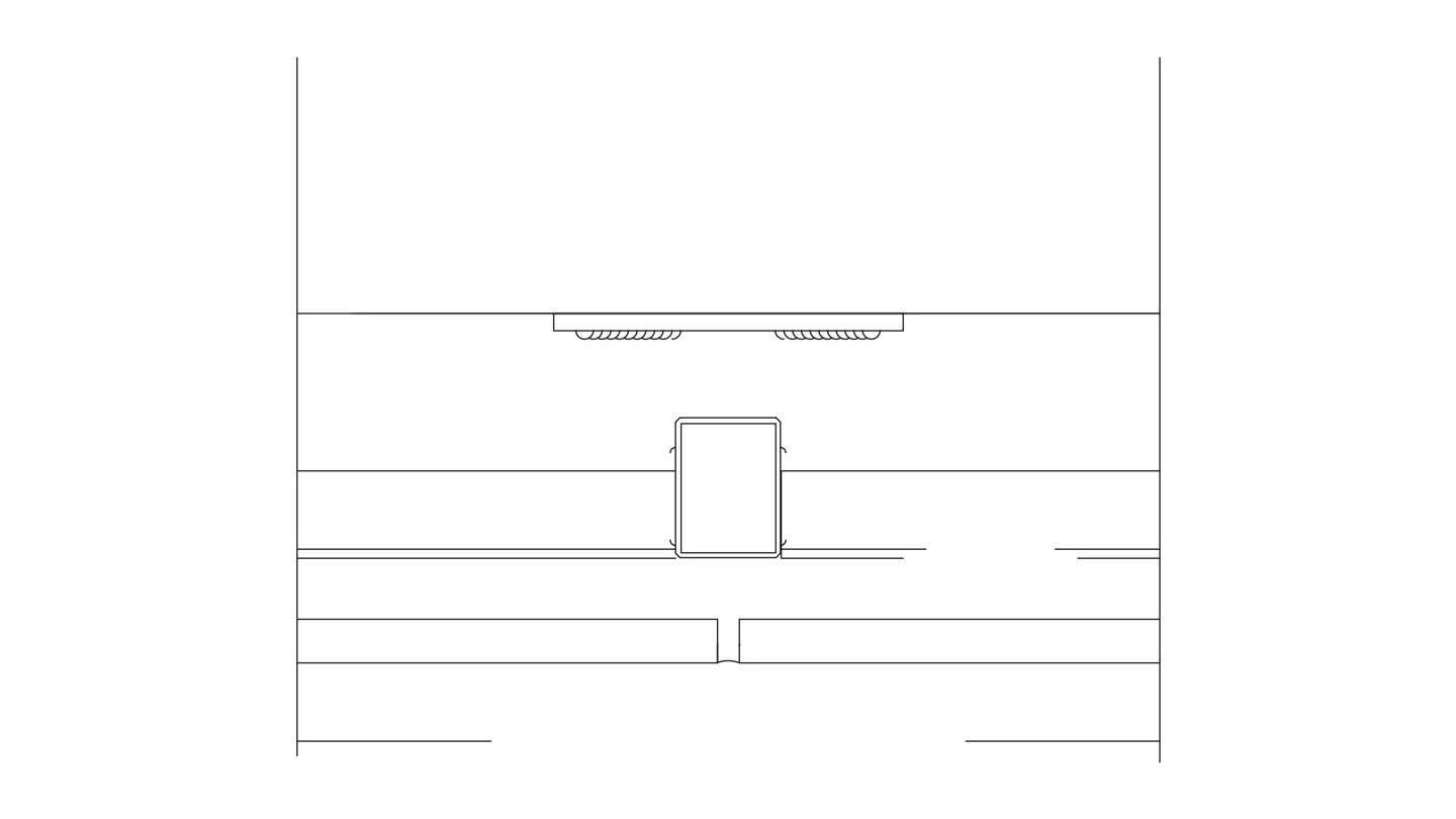 Stone hanger bracket with bar section, catalogue design drawing