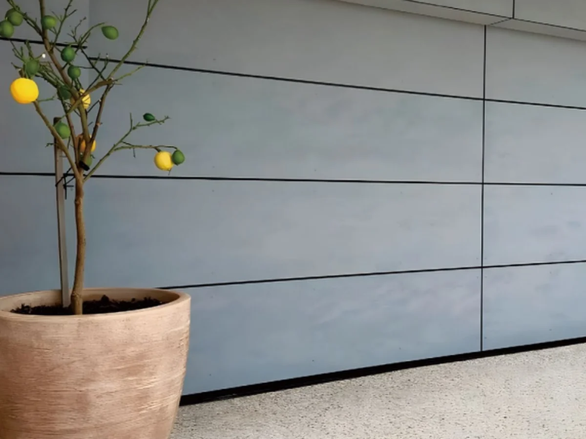 Cross-section drawing of the flush panel garage door flat panel and stile with dimensions