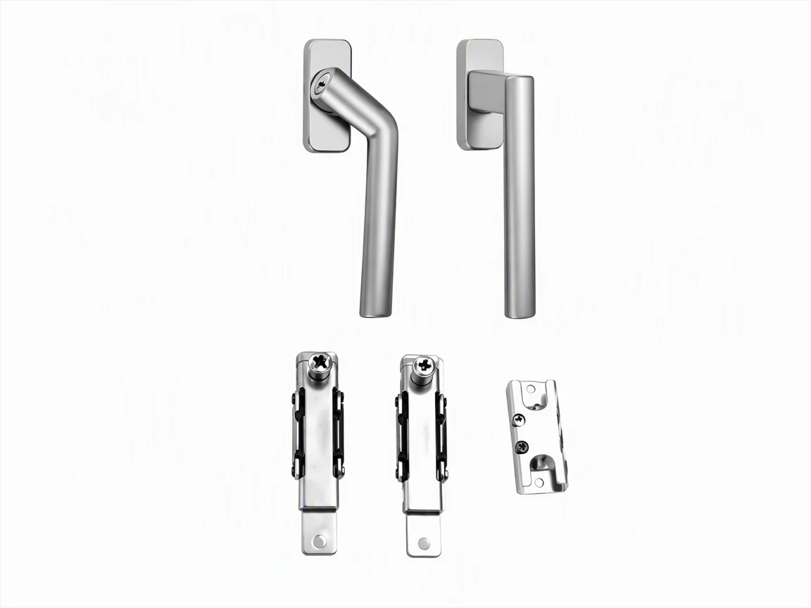 Multi-point locking handles and hinges for the casement sash
